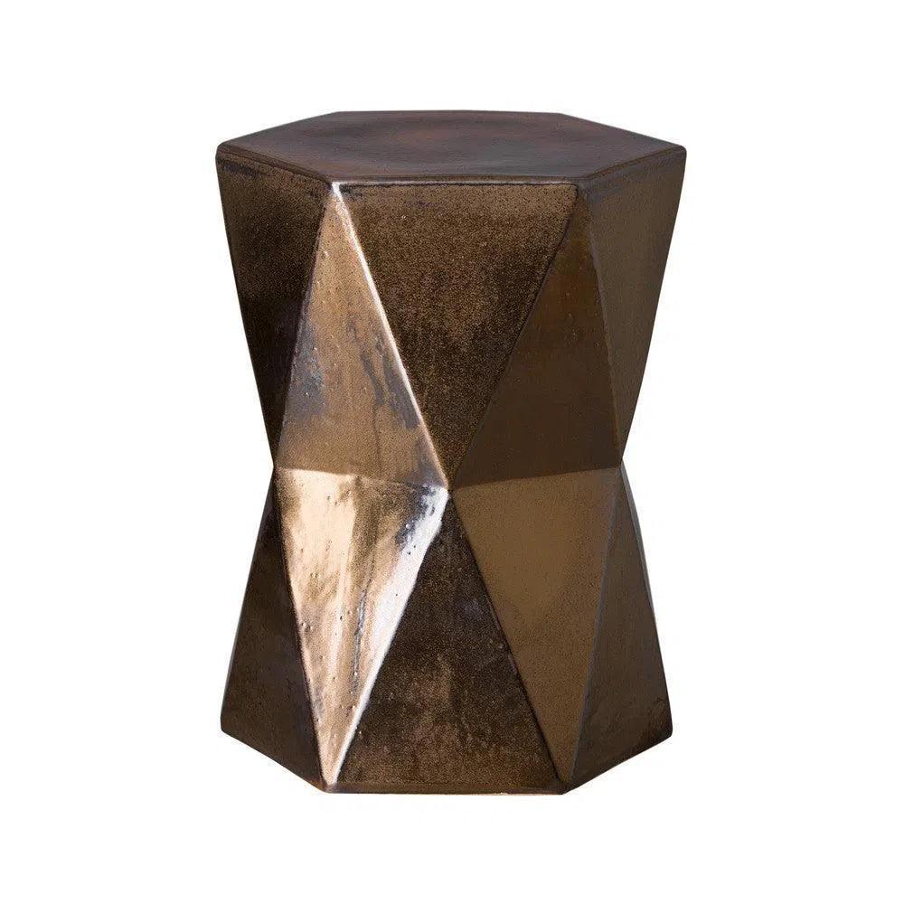 22 in. Matrix Hexagon Outdoor Garden Stool-Garden Stools-Emissary-LOOMLAN