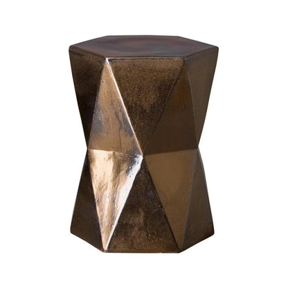 22 in. Matrix Hexagon Outdoor Garden Stool-Garden Stools-Emissary-LOOMLAN