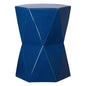 22 in. Matrix Hexagon Outdoor Garden Stool-Garden Stools-Emissary-Blue-LOOMLAN
