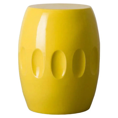 22 in. Orion Ceramic Garden Stool-Garden Stools-Emissary-Yellow-LOOMLAN