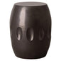 22 in. Orion Ceramic Garden Stool-Garden Stools-Emissary-Gunmetal-LOOMLAN