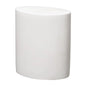 22 in. Oval Ceramic Outdoor Garden Stool-Garden Stools-Emissary-White-LOOMLAN