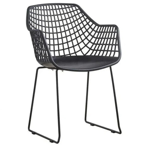 22.5 Inch Chair Black Set Black Contemporary-Outdoor Accent Chairs-Moe's Home-LOOMLAN