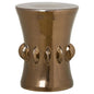 22.5 in. Jewel Outdoor Decorative Garden Stool-Garden Stools-Emissary-Gold-LOOMLAN