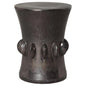 22.5 in. Jewel Outdoor Decorative Garden Stool-Garden Stools-Emissary-Gunmetal-LOOMLAN