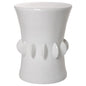 22.5 in. Jewel Outdoor Decorative Garden Stool-Garden Stools-Emissary-White-LOOMLAN
