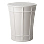 22.5 in. Varro Outdoor Decorative Garden Stool-Garden Stools-Emissary-White-LOOMLAN