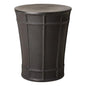 22.5 in. Varro Outdoor Decorative Garden Stool-Garden Stools-Emissary-Gunmetal-LOOMLAN