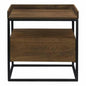 23 Inch Side Table Brown Industrial - LOOMLAN - Moe's Home - Side Tables