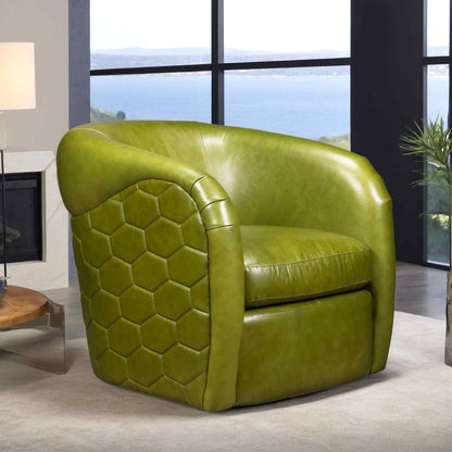 A'Buzz Leather Modern Design Swivel Chair