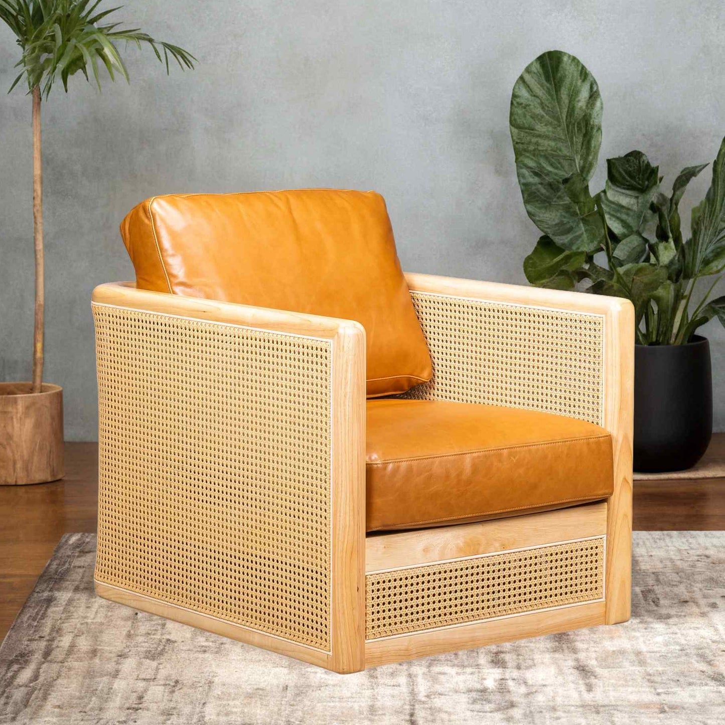 Nassau Leather Comfort Swivel Chair