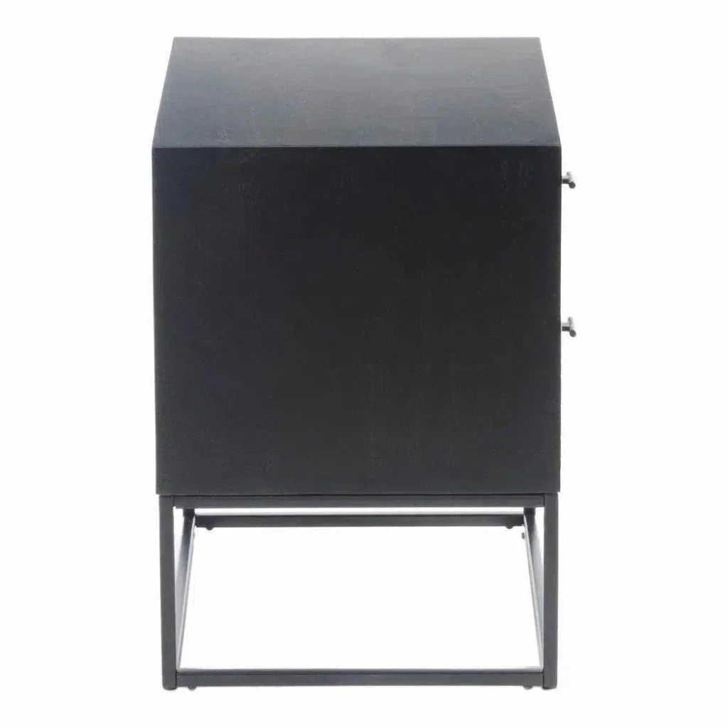23.5 Inch Nightstand Black Contemporary - LOOMLAN - Moe's Home - Nightstands