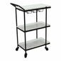 24 Inch Hours Bar Cart White Retro-Home Bar Carts-Moe's Home-LOOMLAN