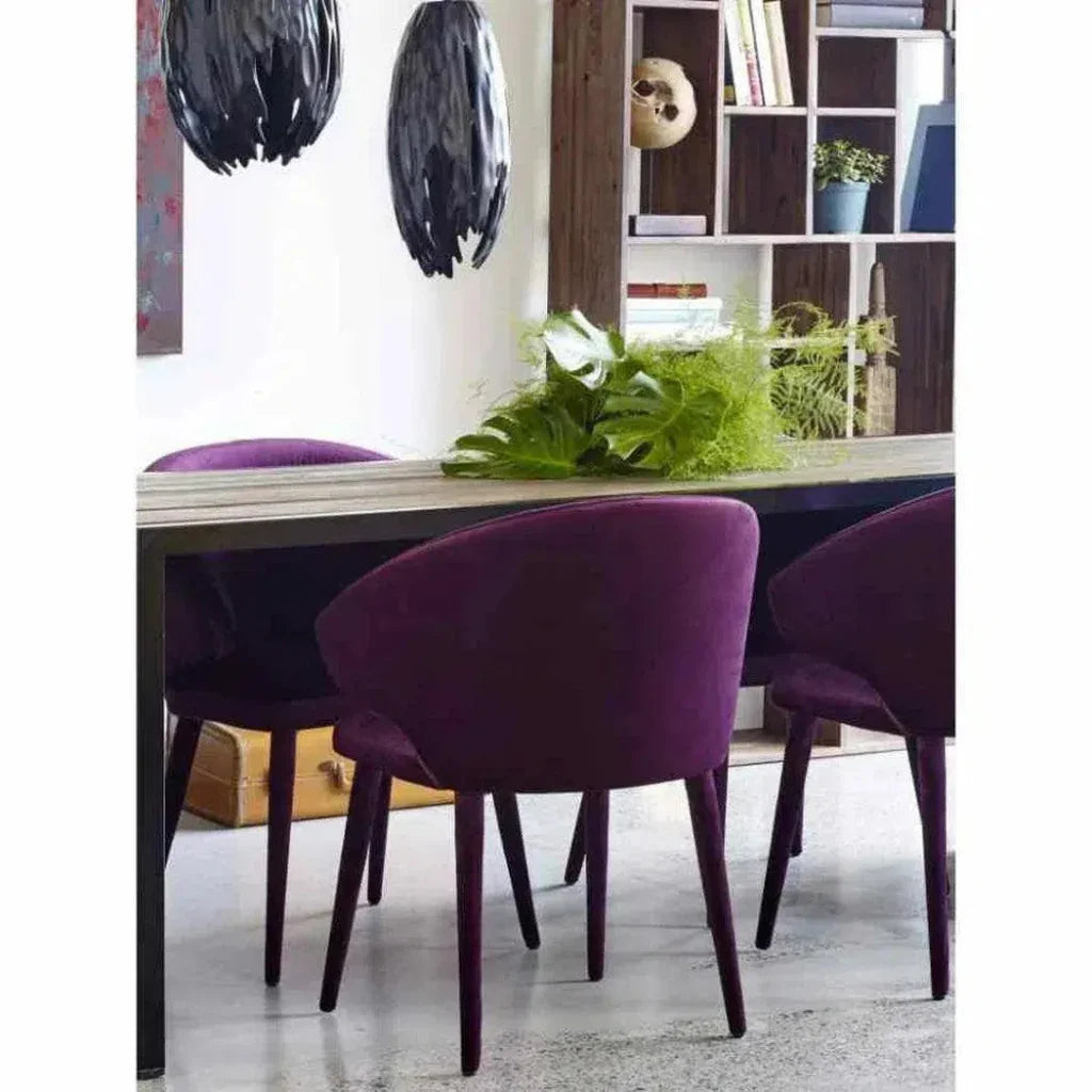24.5 Inch Dining Chair Purple Art Deco - LOOMLAN - Moe's Home - Dining Chairs