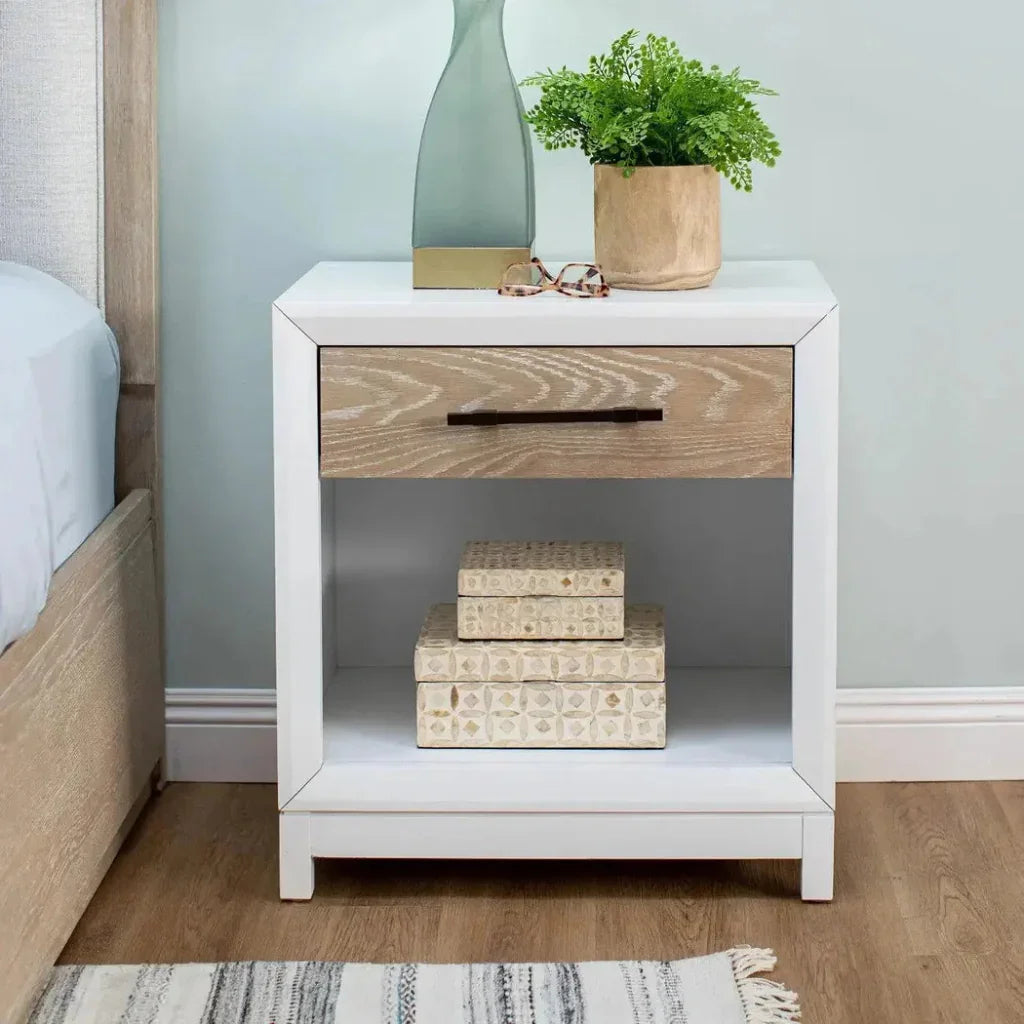 26" High Gloss Boca Grande One Drawer Nightstand - LOOMLAN - Panama Jack - Nightstands