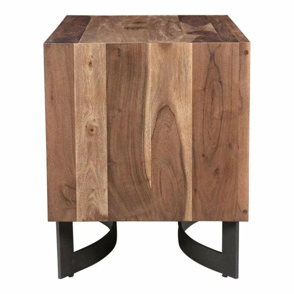 26 Inch Nightstand Smoked Brown Industrial - LOOMLAN - Moe's Home - Nightstands