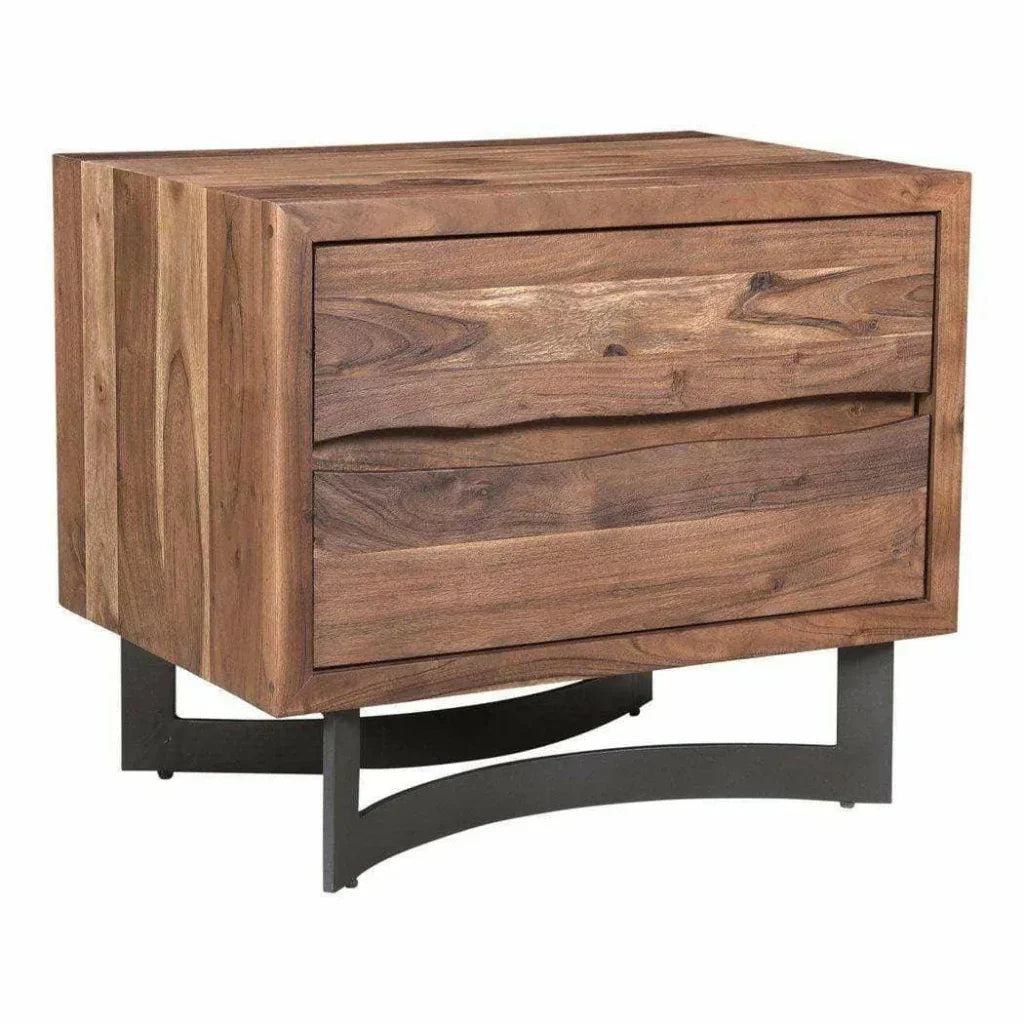 26 Inch Nightstand Smoked Brown Industrial - LOOMLAN - Moe's Home - Nightstands