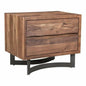 26 Inch Nightstand Smoked Brown Industrial - LOOMLAN - Moe's Home - Nightstands
