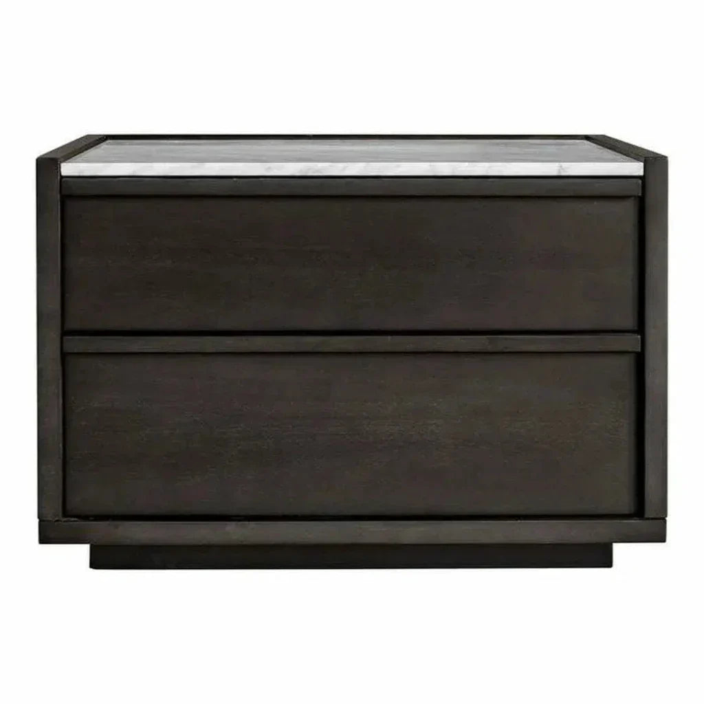 26.5 Inch Nightstand Grey Contemporary - LOOMLAN - Moe's Home - Nightstands