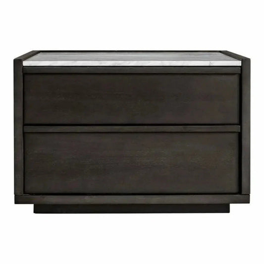 26.5 Inch Nightstand Grey Contemporary - LOOMLAN - Moe's Home - Nightstands