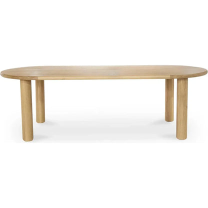 29.5 in. Milo Natural Solid Geometric Dining Table-Dining Tables-Moe's Home-LOOMLAN