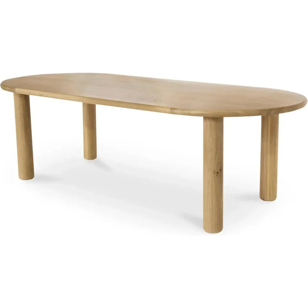 29.5 in. Milo Natural Solid Geometric Dining Table-Dining Tables-Moe's Home-LOOMLAN