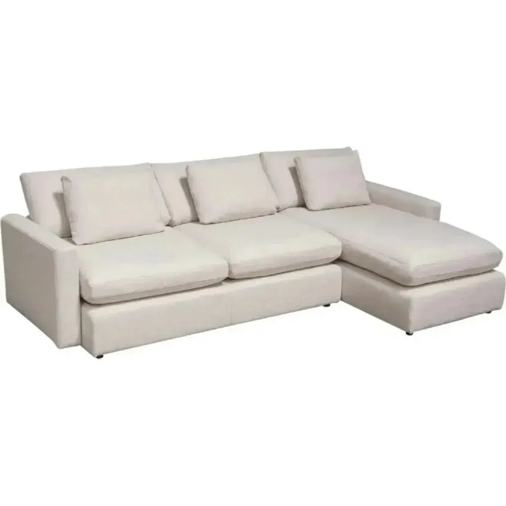2PC Reversible Chaise Sectional in Cream - LOOMLAN - Diamond Sofa - Sectionals