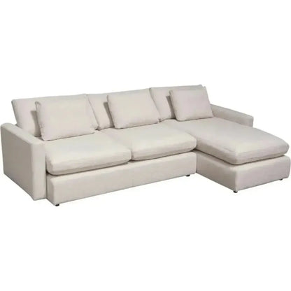 2PC Reversible Chaise Sectional in Cream - LOOMLAN - Diamond Sofa - Sectionals