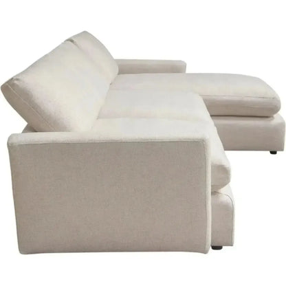 2PC Reversible Chaise Sectional in Cream - LOOMLAN - Diamond Sofa - Sectionals
