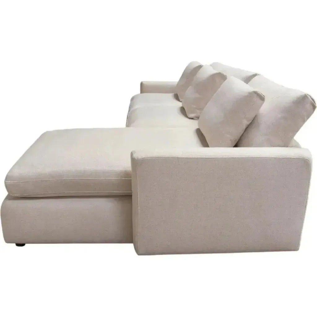 2PC Reversible Chaise Sectional in Cream - LOOMLAN - Diamond Sofa - Sectionals