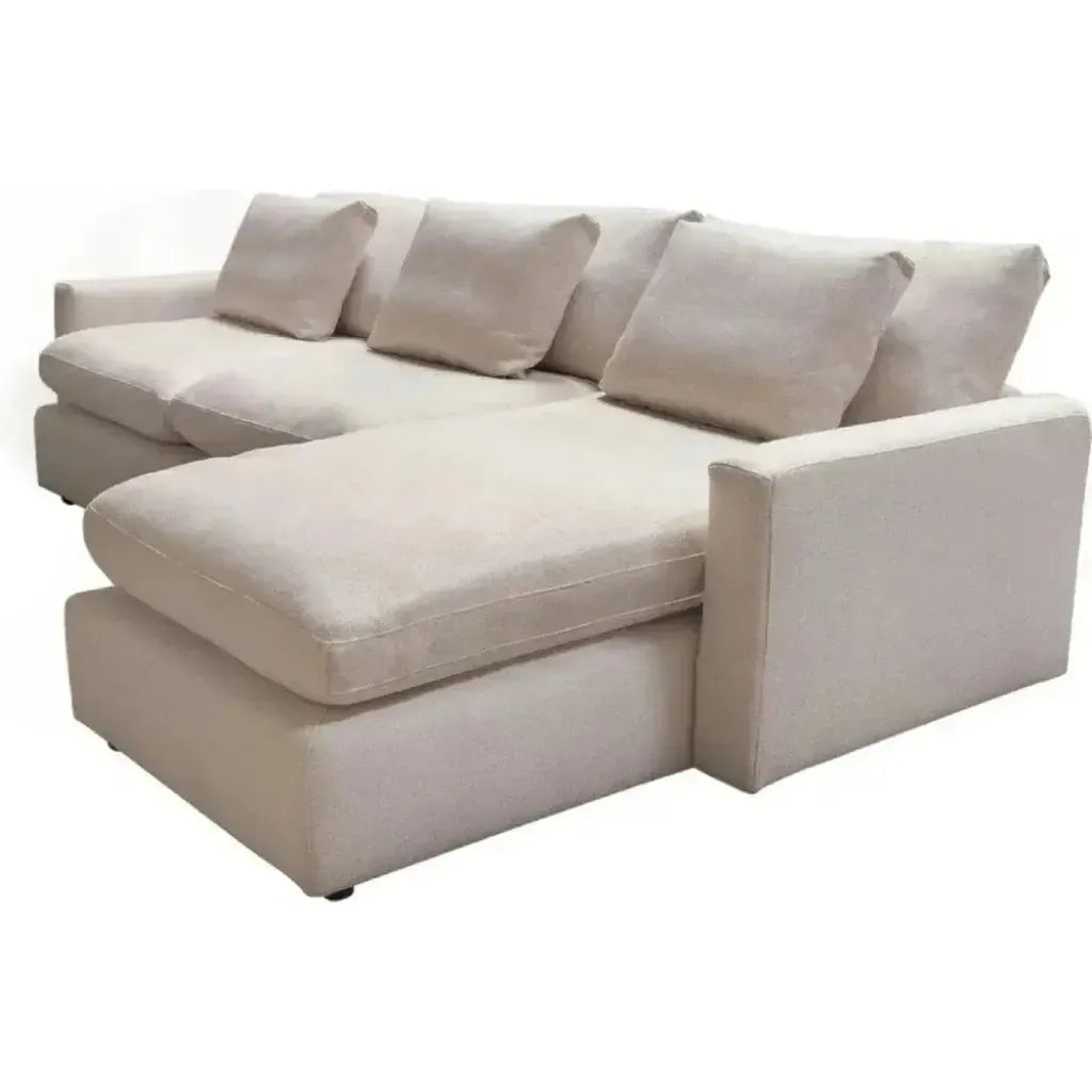 2PC Reversible Chaise Sectional in Cream - LOOMLAN - Diamond Sofa - Sectionals