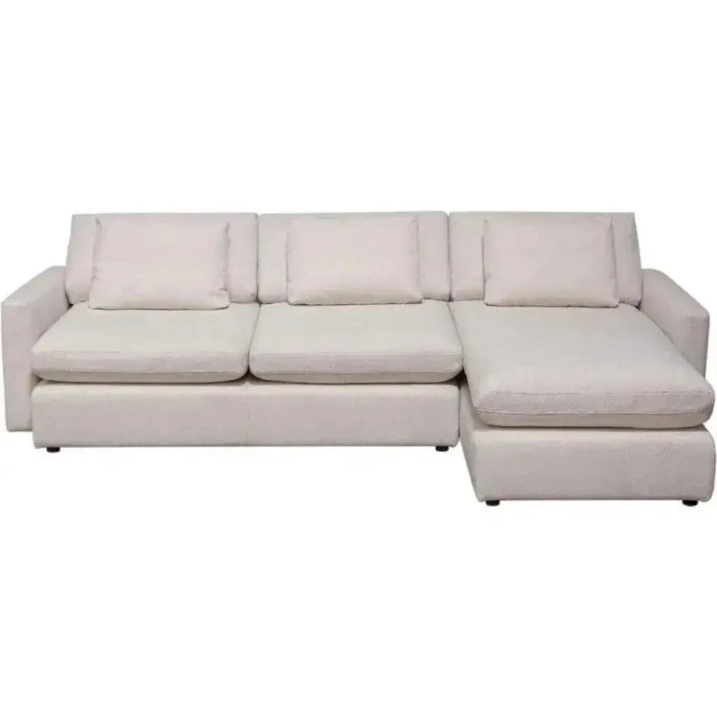 2PC Reversible Chaise Sectional in Cream - LOOMLAN - Diamond Sofa - Sectionals