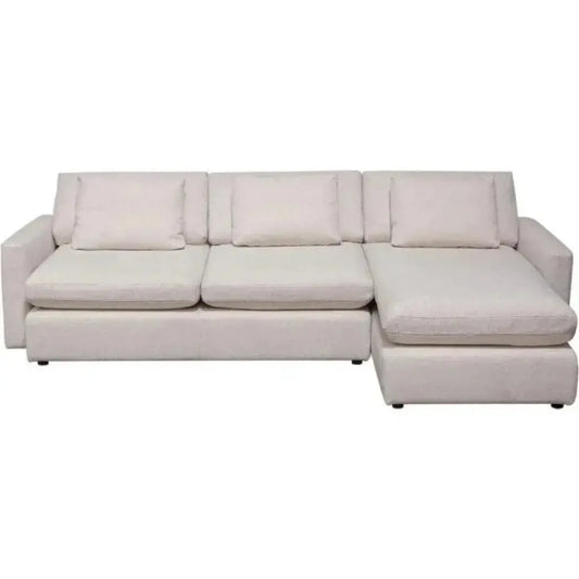 2PC Reversible Chaise Sectional in Cream - LOOMLAN - Diamond Sofa - Sectionals