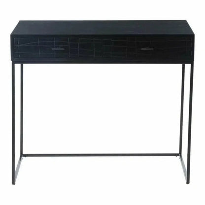 35.5 Inch Desk Black Contemporary-Home Office Desks-Moe's Home-LOOMLAN