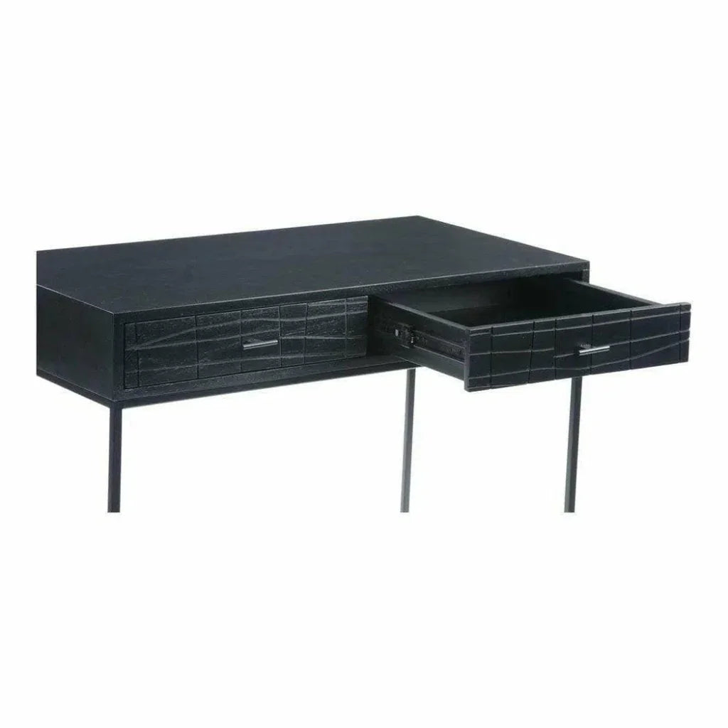 35.5 Inch Desk Black Contemporary-Home Office Desks-Moe's Home-LOOMLAN