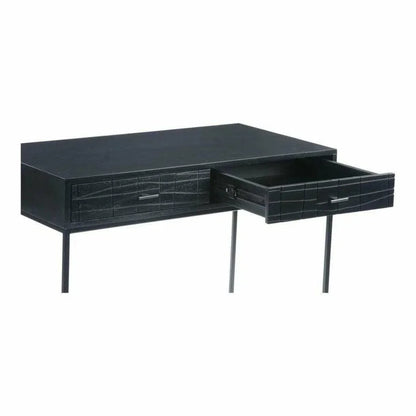 35.5 Inch Desk Black Contemporary-Home Office Desks-Moe's Home-LOOMLAN