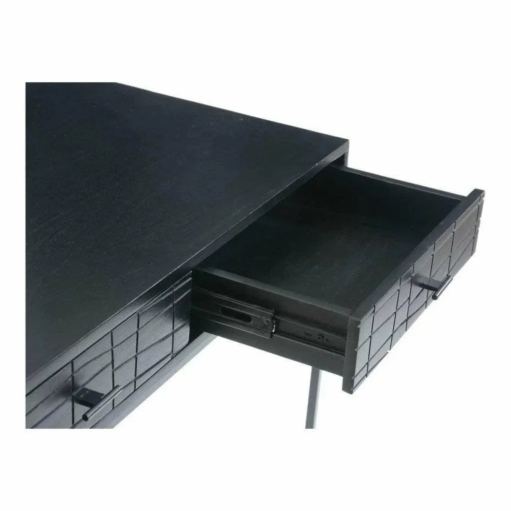 35.5 Inch Desk Black Contemporary-Home Office Desks-Moe's Home-LOOMLAN