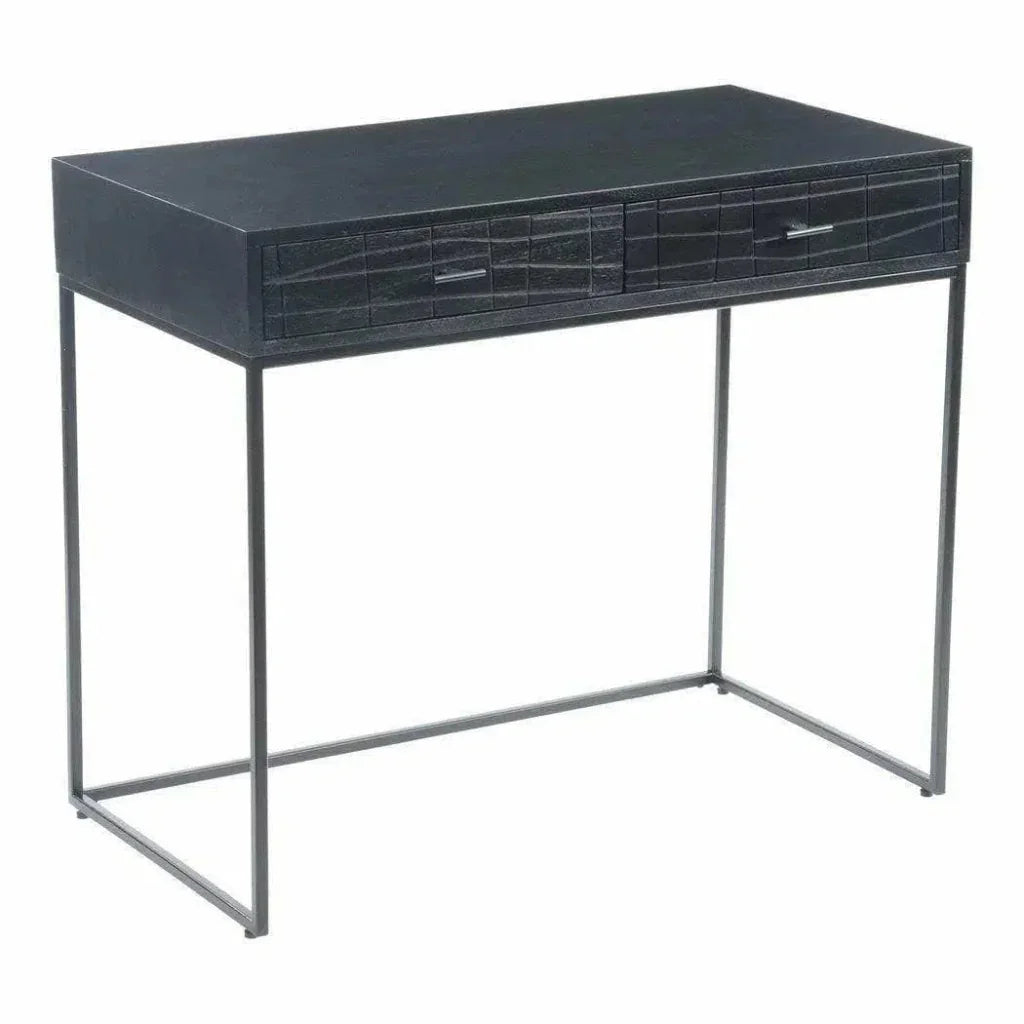 35.5 Inch Desk Black Contemporary-Home Office Desks-Moe's Home-LOOMLAN