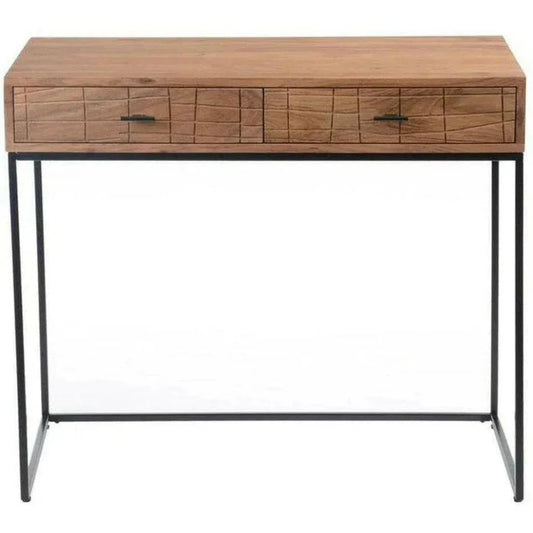 35.5 Inch Desk Natural Contemporary-Home Office Desks-Moe's Home-LOOMLAN