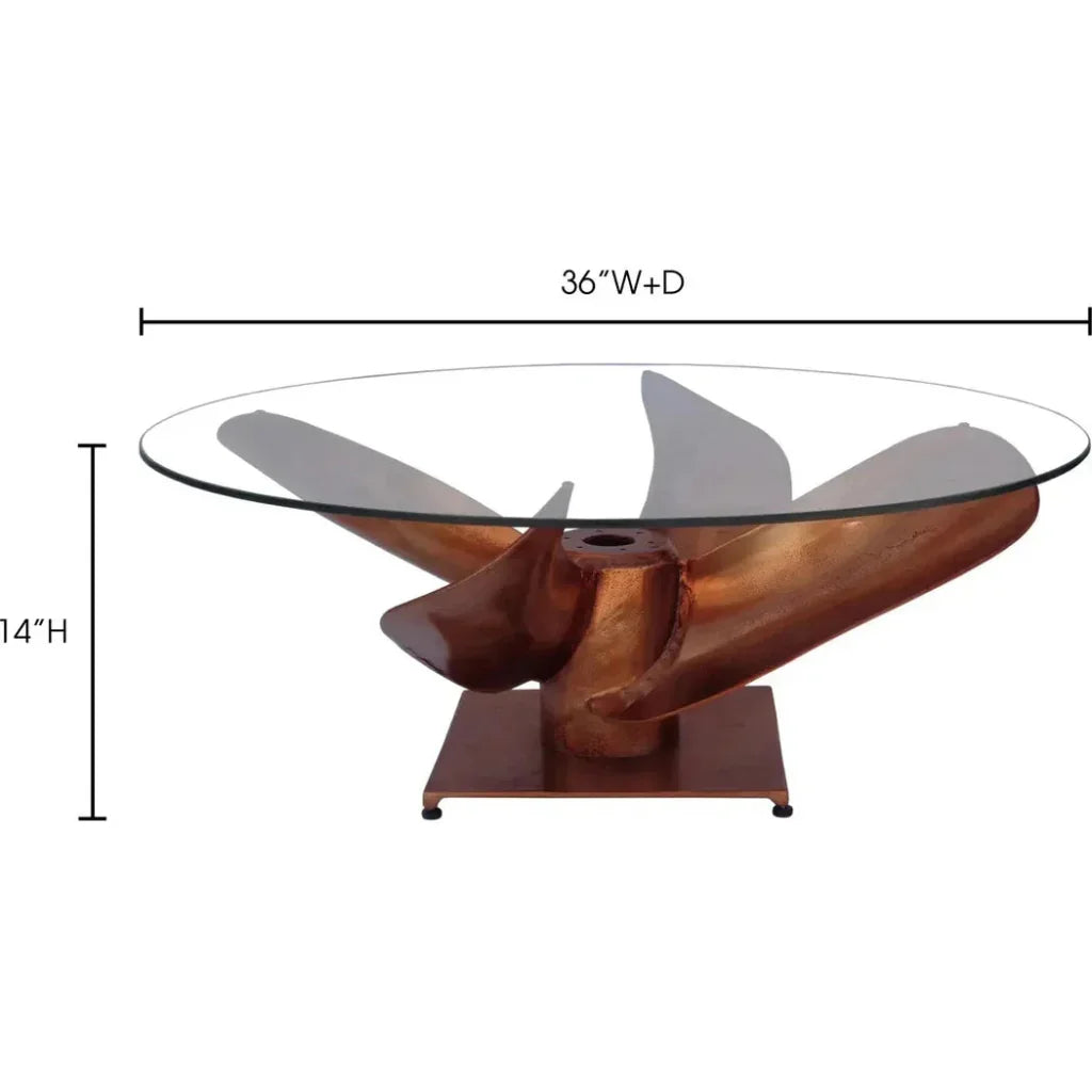 36 Inch Coffee Table Brown Industrial - LOOMLAN - Moe's Home - Coffee Tables