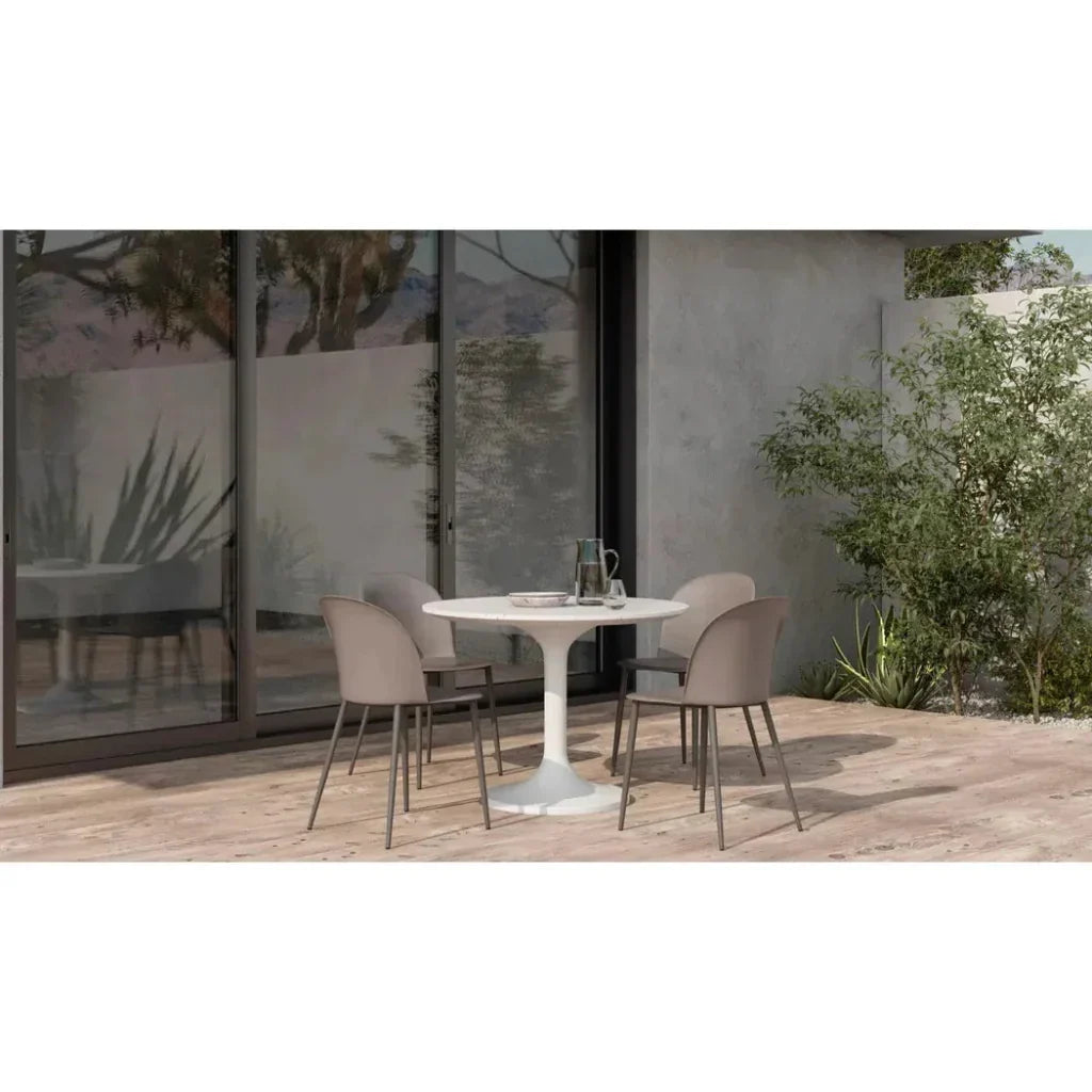 39 Inch Outdoor Cafe Table Grey Contemporary-Outdoor Dining Tables-Moe's Home-LOOMLAN
