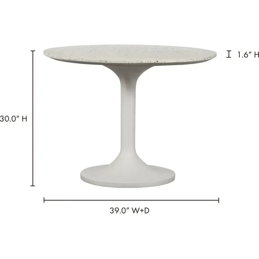 39 Inch Outdoor Cafe Table Grey Contemporary-Outdoor Dining Tables-Moe's Home-LOOMLAN