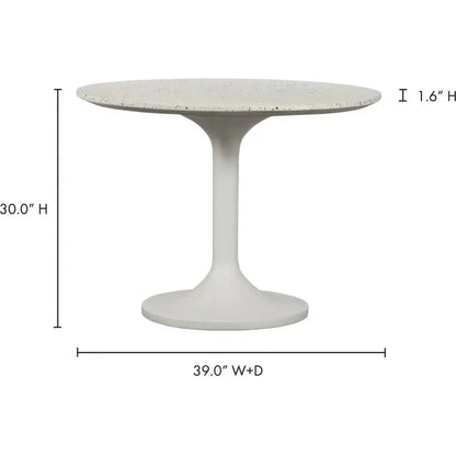 39 Inch Outdoor Cafe Table Grey Contemporary-Outdoor Dining Tables-Moe's Home-LOOMLAN