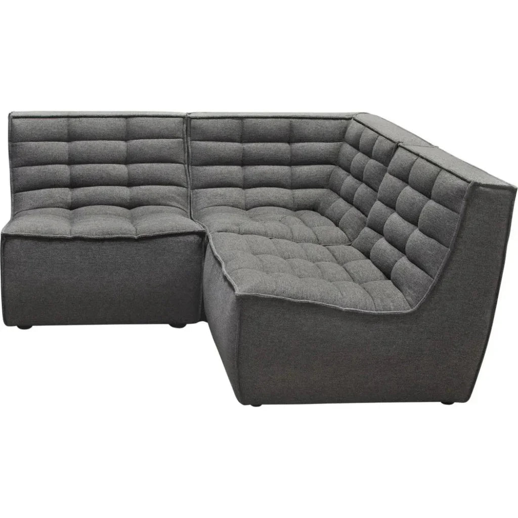 3PC Corner Modular Sectional In Grey-Modular Sofas-Diamond Sofa-LOOMLAN