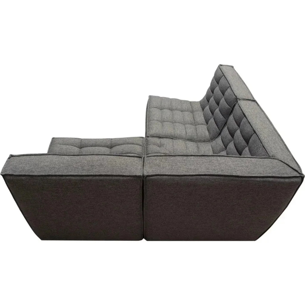 3PC Corner Modular Sectional In Grey-Modular Sofas-Diamond Sofa-LOOMLAN