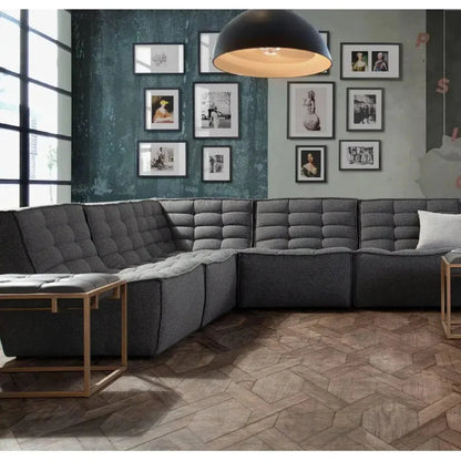 3PC Corner Modular Sectional In Grey-Modular Sofas-Diamond Sofa-LOOMLAN
