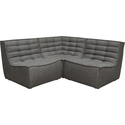 3PC Corner Modular Sectional In Grey-Modular Sofas-Diamond Sofa-LOOMLAN