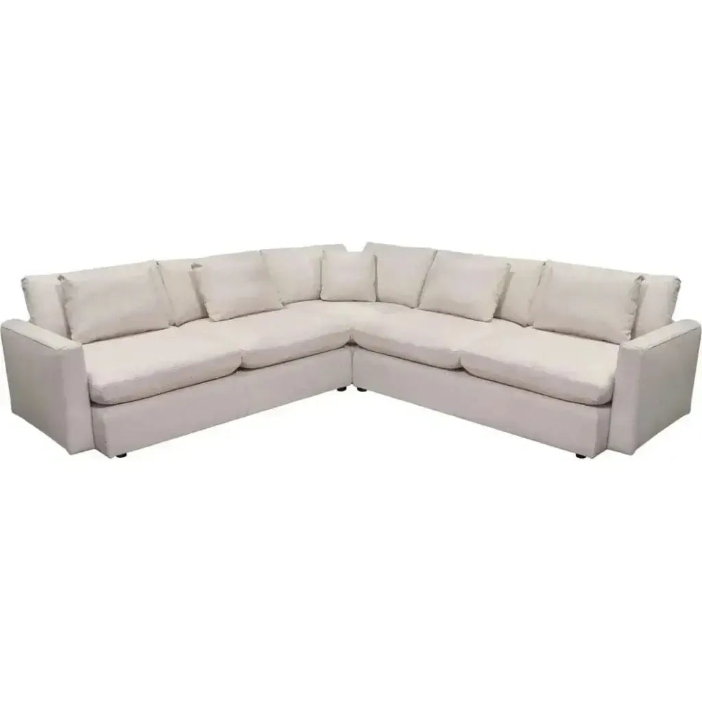 3PC Corner Sectional in Cream Fabric - LOOMLAN - Diamond Sofa - Sectionals
