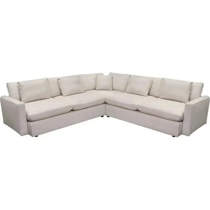 3PC Corner Sectional in Cream Fabric - LOOMLAN - Diamond Sofa - Sectionals