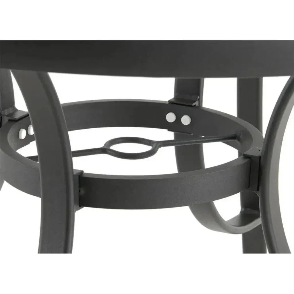 3PC Earth Brown Outdoor Bistro Set for 2 Swivel Chairs-Outdoor Bistro Sets-LOOMLAN-LOOMLAN